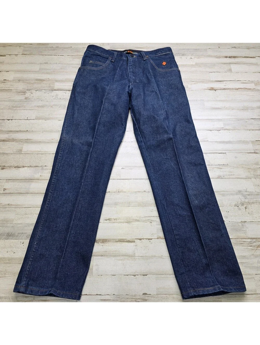 Wrangler FR Flame Resistant Relaxed Fit Jeans Mens 34x32 Blue Denim 10FR31MWZ